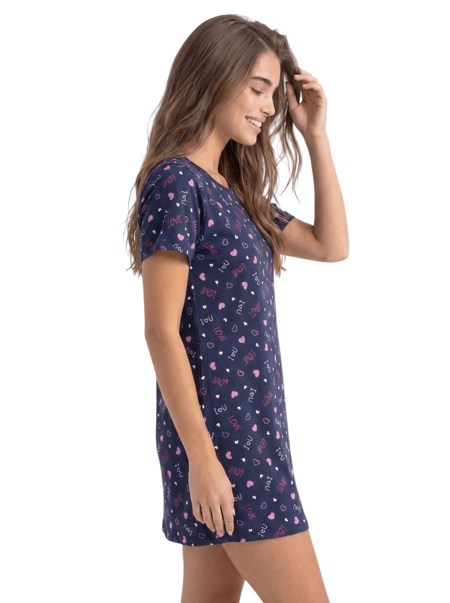 Camisola Feminina Estampada Manga Curta Suede Rayssa