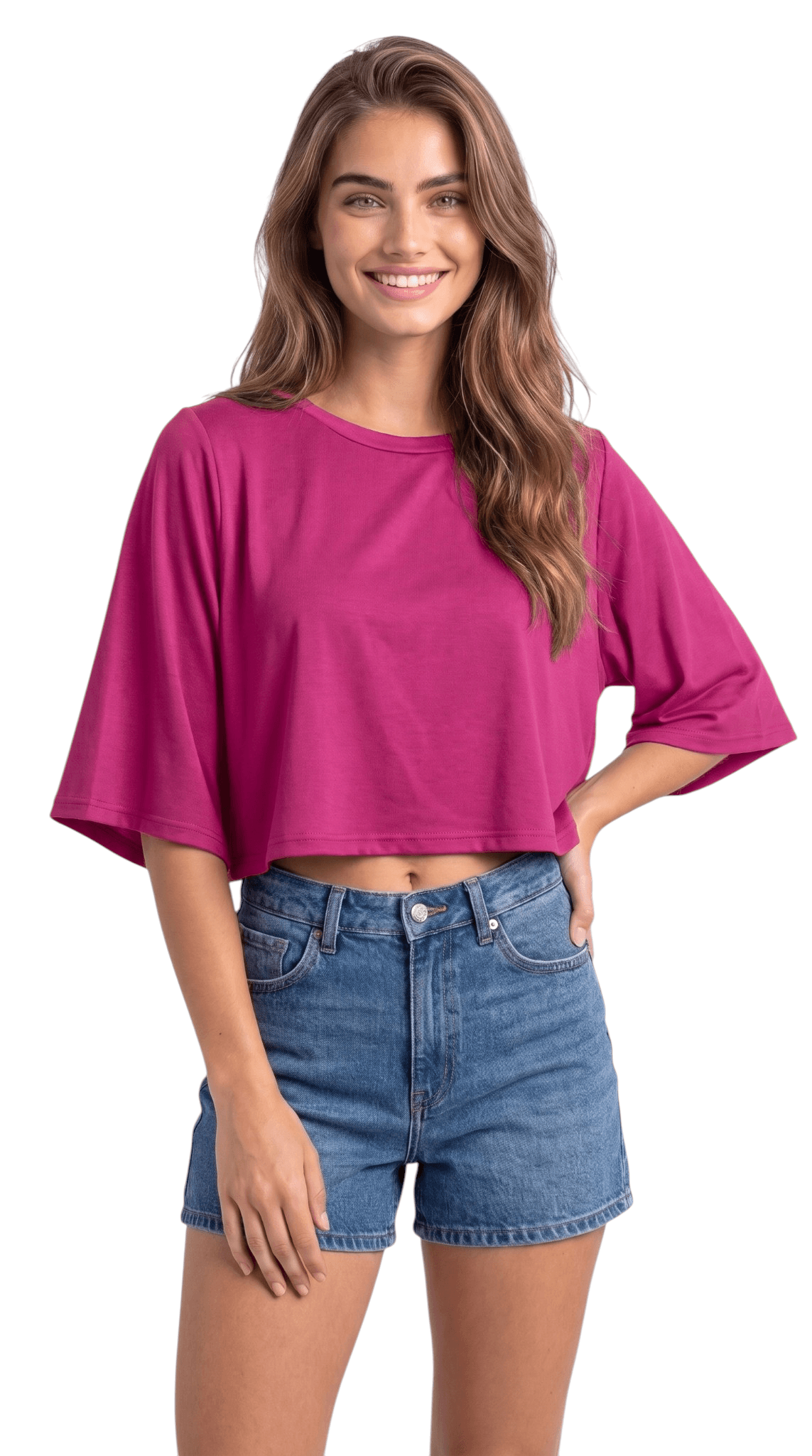 BLUSA FEMININA MANGA FLARE SUEDE PREMIUM P M G GG CONFORTO CASUAL