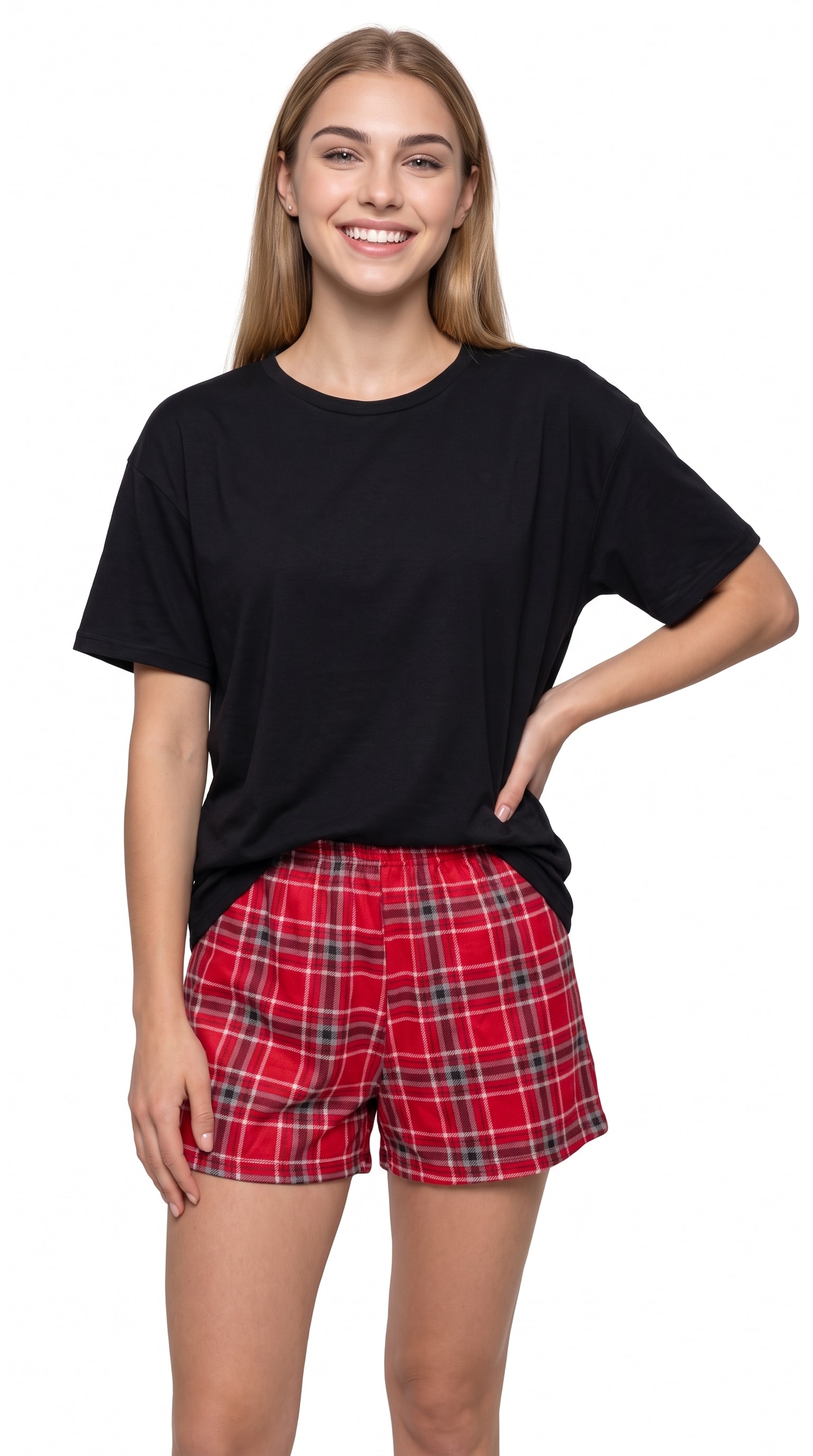 Short Doll Feminino Suede Premium Macio Blusa Manga Curta Short Meia Coxa