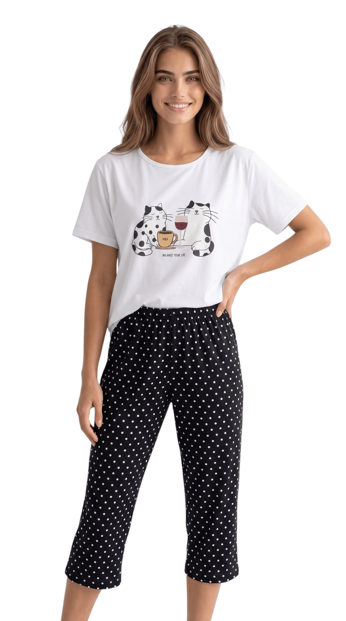 Pijama Pescador Adulto Suede Charlote Estampado 