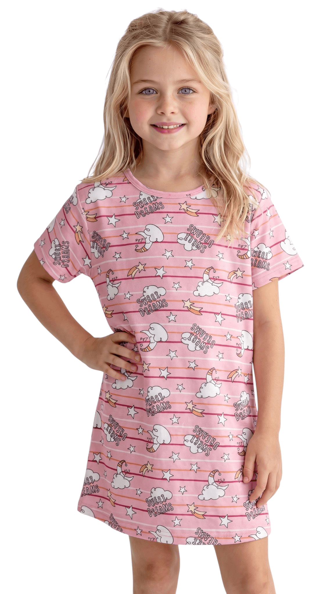 Camisão Infantil Feminino Estampado Suede Confortável Duda