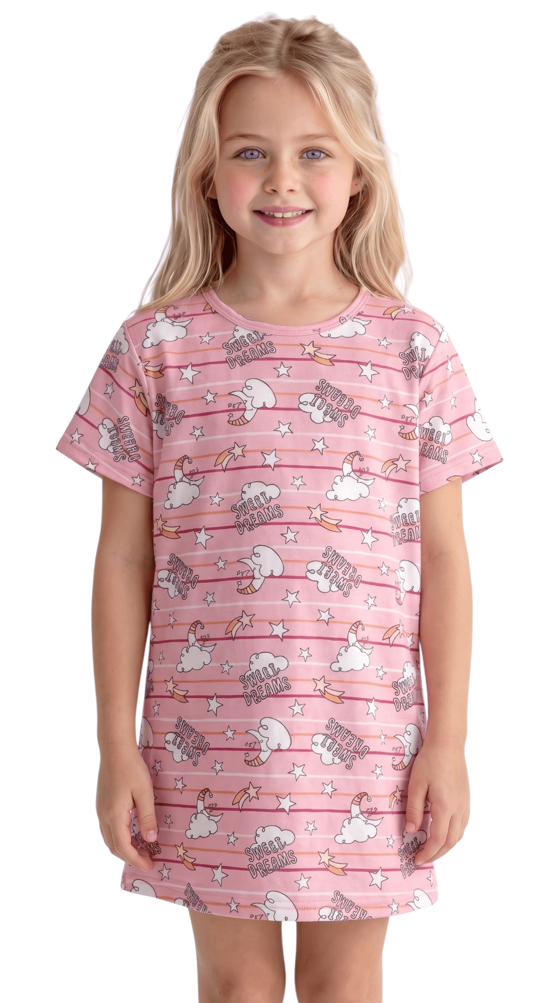 Camisão Infantil Feminino Estampado Suede Confortável Duda