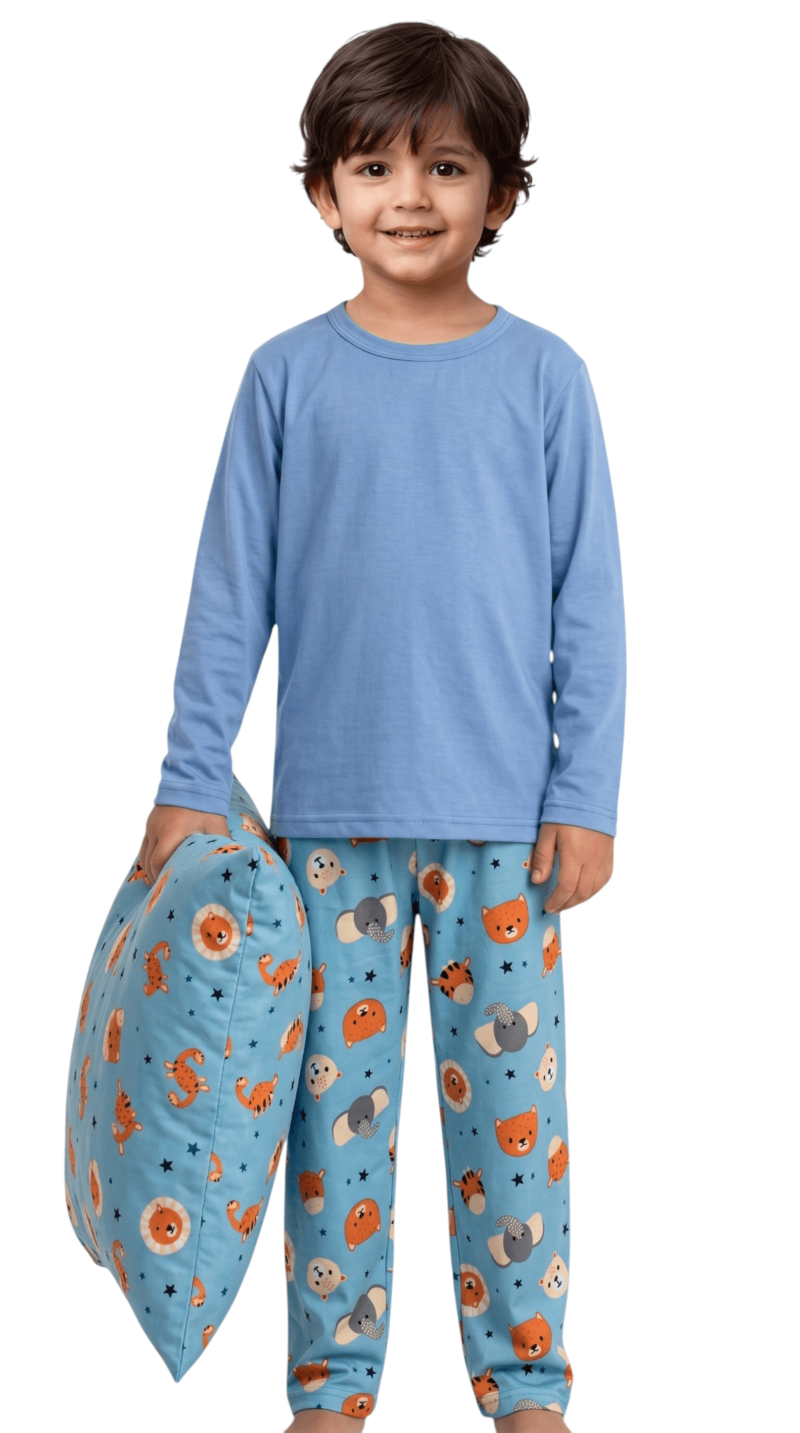 Kit Pijama Longo Infantil Meninos Com Fronha Gael